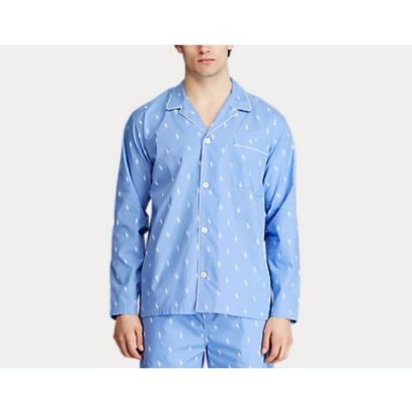 Polo Ralph Lauren Men's All Over Polo Player Pajama Shirt - Picture 4 of 5